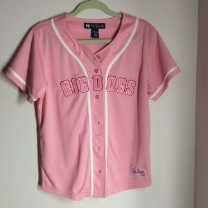 Big dogs pink baseball tee